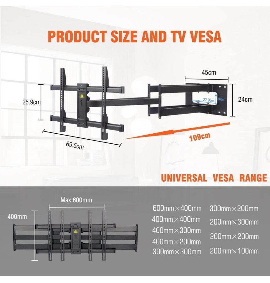 FORGING MOUNT Long Range TV Wall Bracket