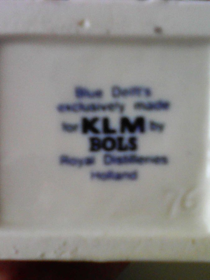 KLM Bols Delft House Blue #76