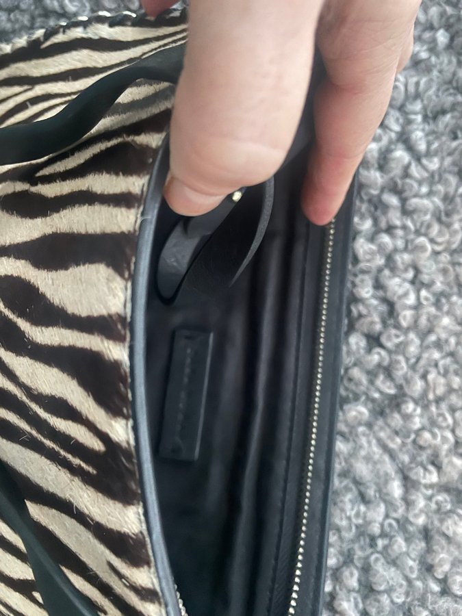 Zara clutch zebra väska aftonväska axelremsväska