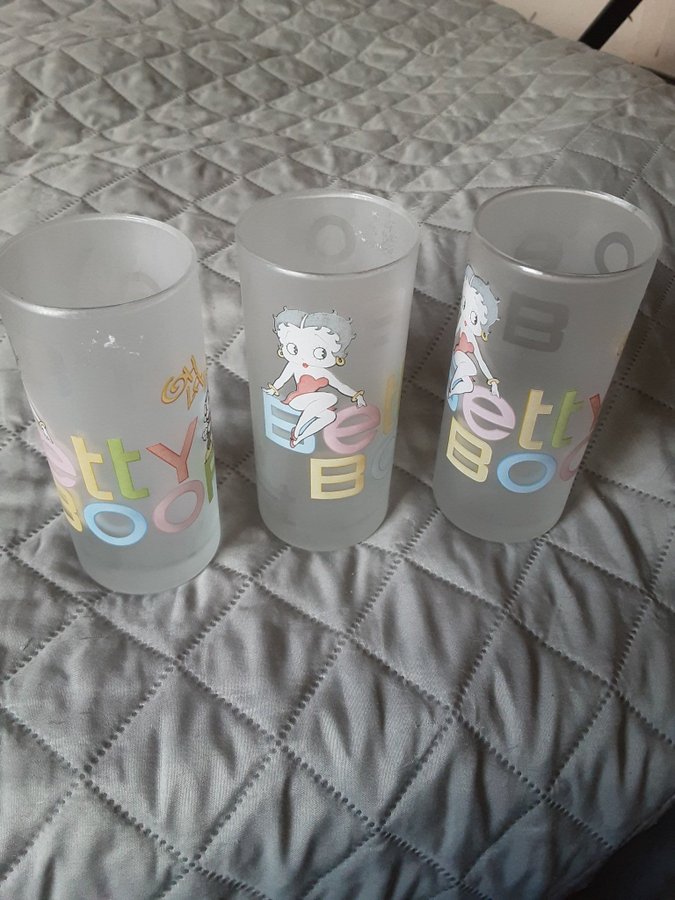 Betty Boop glas 3 stycken