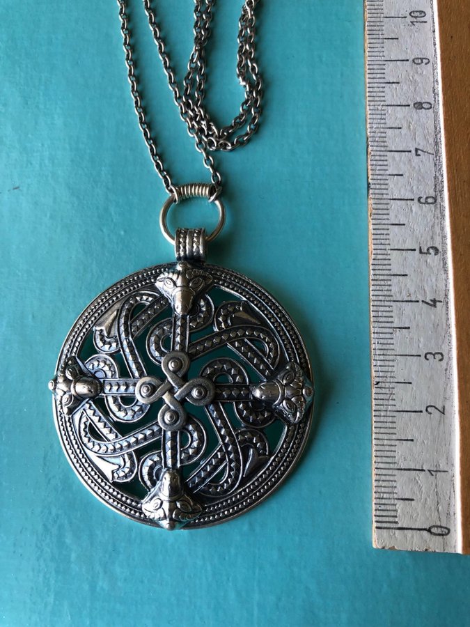 Vintage Halsband med hänge Vikingastil Silver Kalevala Koru Finland