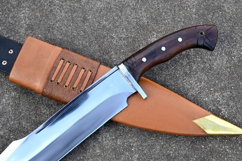 12 “long Blade Bowie knife Full tang Tempered-sharpen Hunting Knife Camping knif