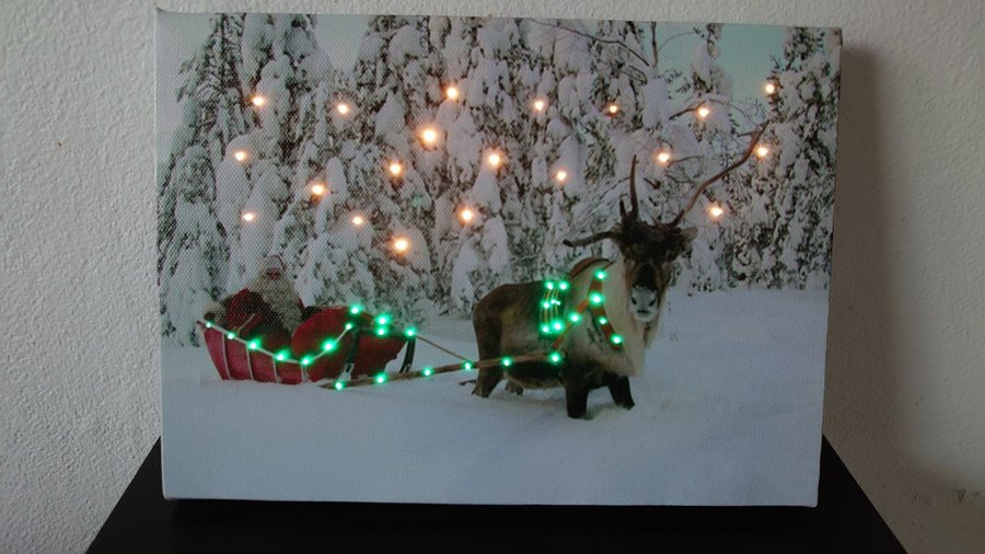 Julbild med LED-belysning