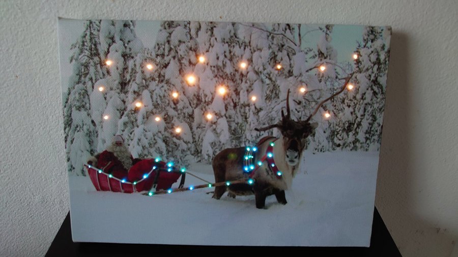 Julbild med LED-belysning