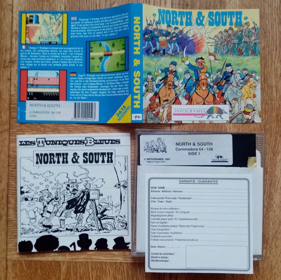 North  South (Infogrames) Disk ->TESTAD<- Commodore 64 / C64 Spel