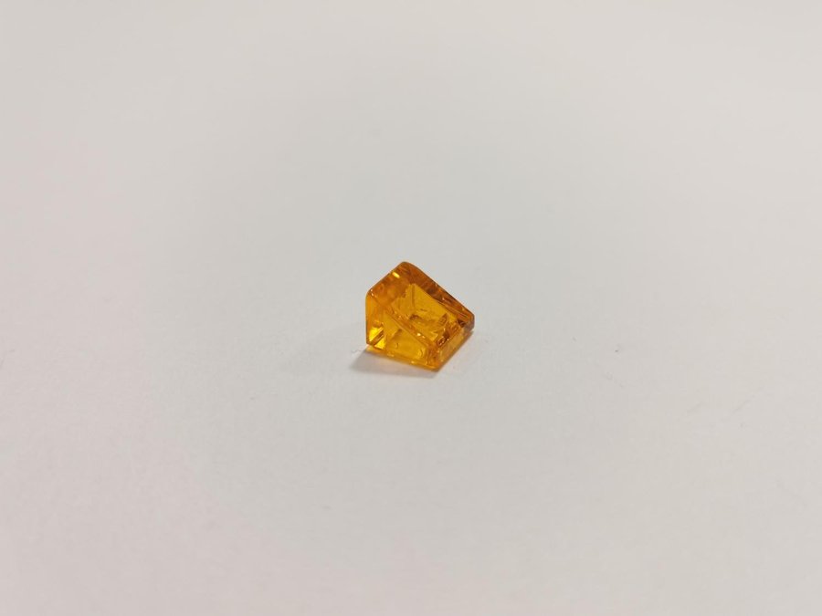 Lego - transparent - tile - slope - 1x1 1/3 - part 54200 - trans orange