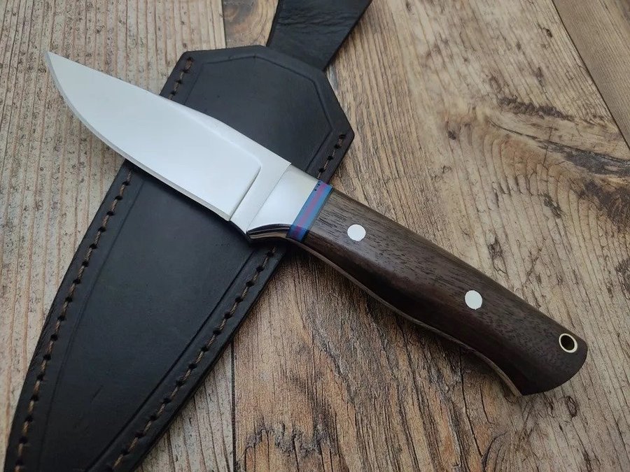 Custom Handmade Carbon Steel Fixed Blade Bushcraft Camping Skinner Hunting knife