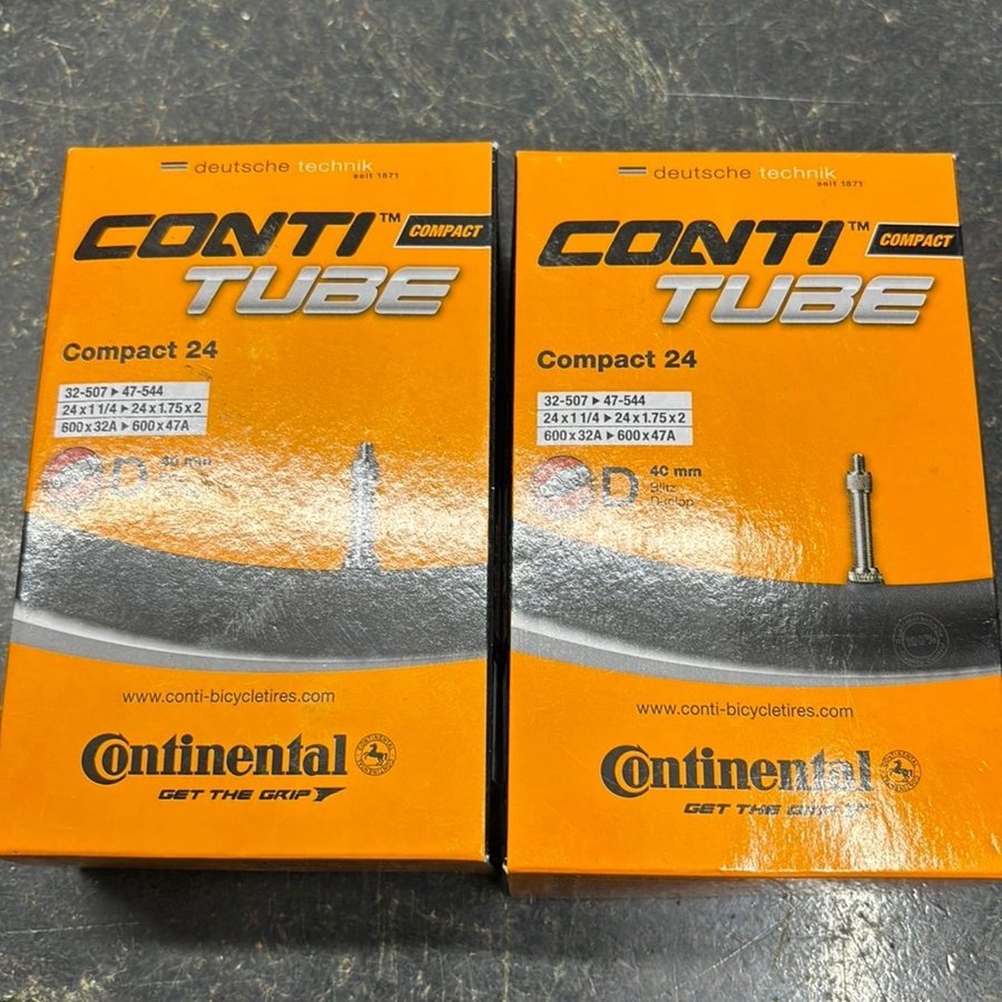 2 st Continental Conti Tube Compact 24 Inner Tubes