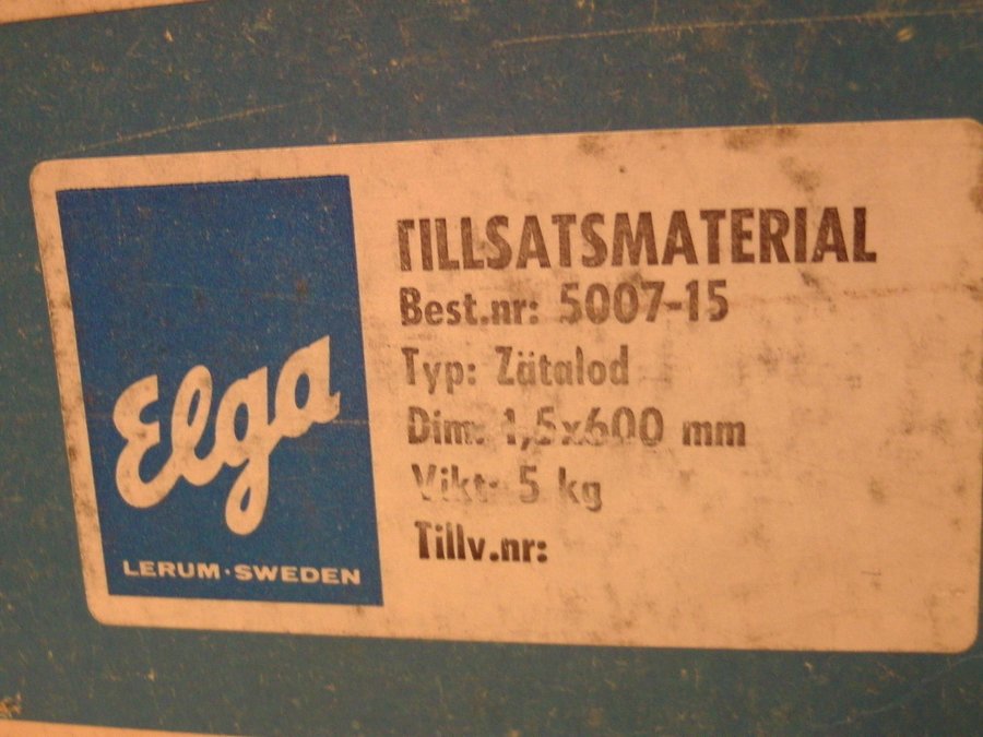 PASSA PÅ!! ELGA Aluminiumlod 5007-15! 50st 15x300mm! Helt enligt bilder!