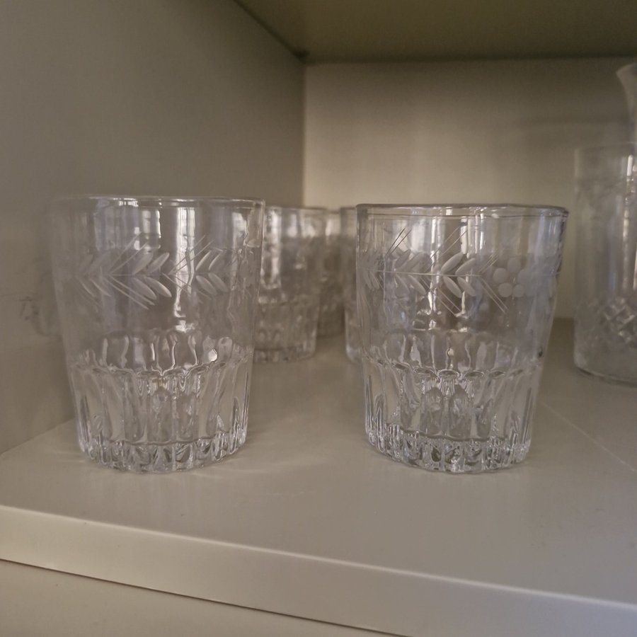 7st Selterglas möjligtvis cederbergs glasbruk 1800-talet