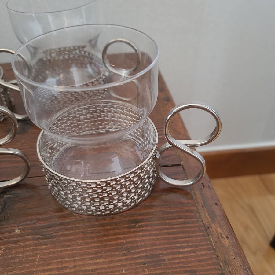 Iittala Tsaikka Söta Glasmuggar med Hållare 4-pack