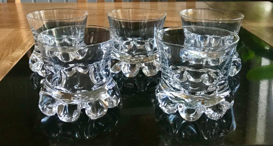 Vintage whiskyglas 5st Kosta Boda 70-tal Göran Wärff