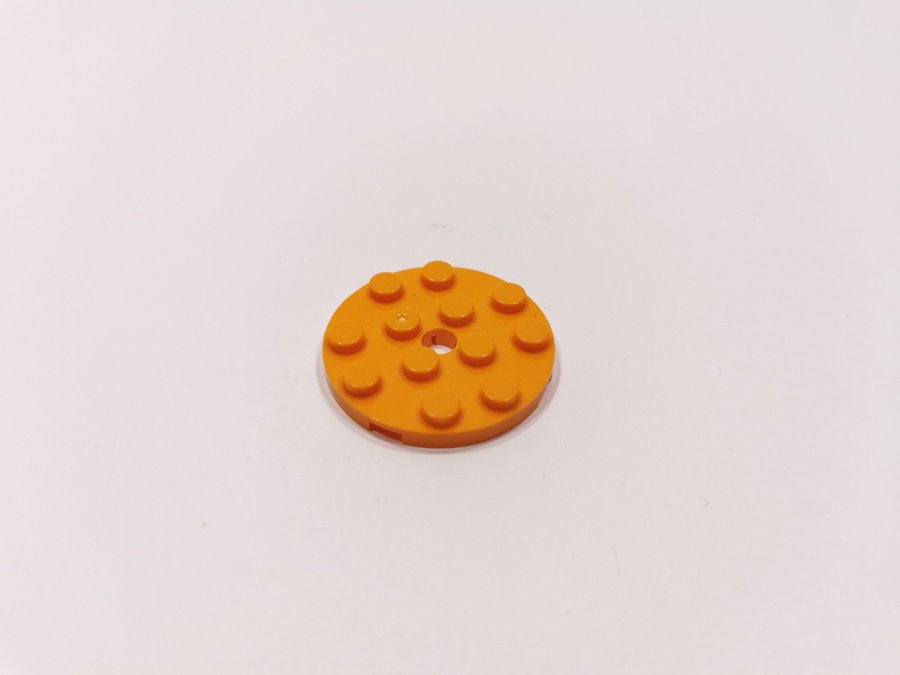 Lego - rund - plate - platt - 4x4 - part 60474 - orange