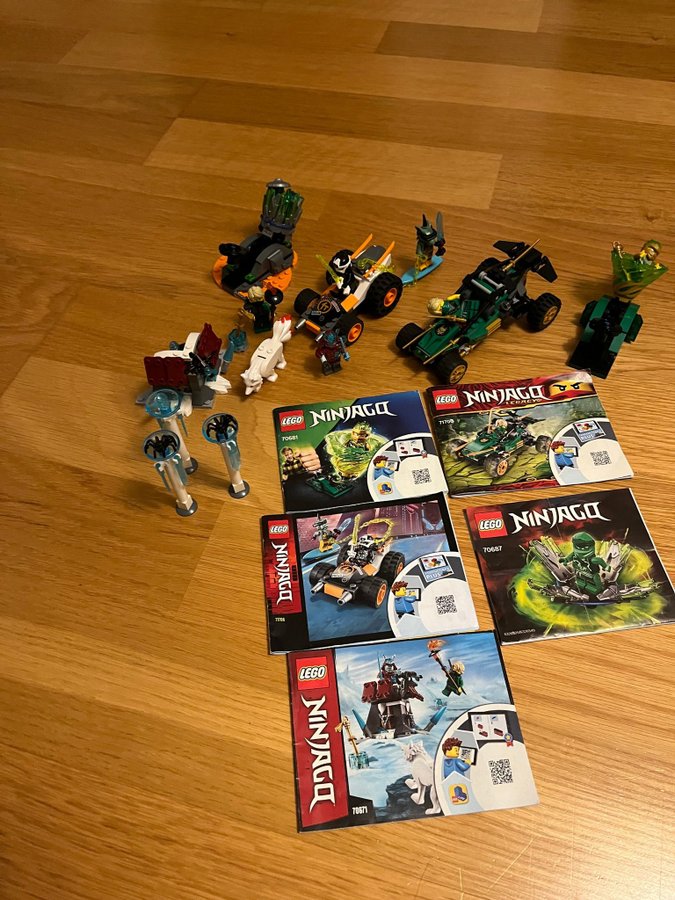 5x Lego Ninjago 70681, 71700, 70687, 70671, 71706