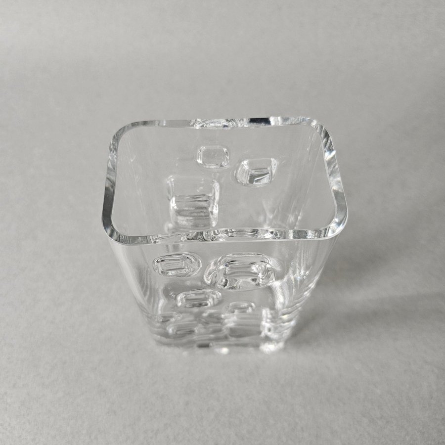 VALTO KOKKO VAS Pispala glas iittala vintage glasvas geometrisk Finland