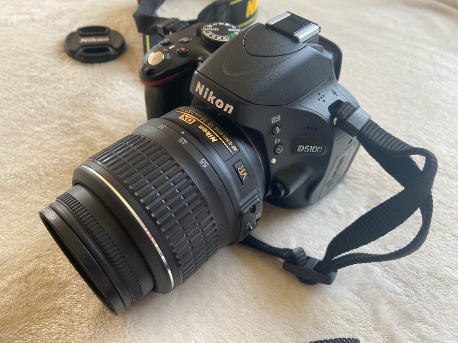 Nikon D5100 med objektiv!