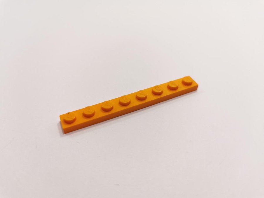 Lego - plate - platt - bas - 1x8 - part 3460 - orange