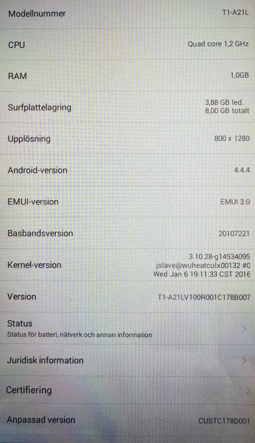 Huawei MediaPad T1-A21L 4G