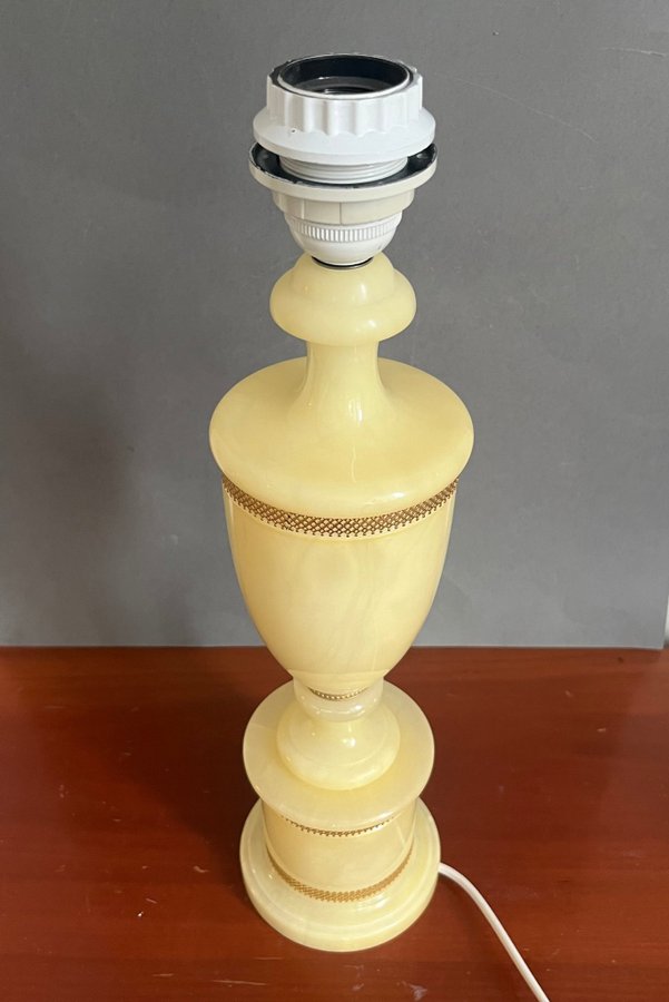 Italy Alabaster Bordslampa Italien 60-tal