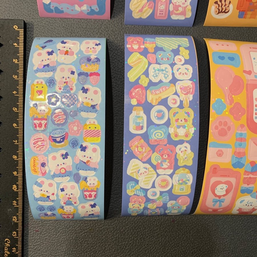 Klistermärken kawaii Sticker Set med 8st ark