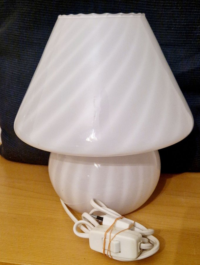 Tidslös STOR Svamplampa Bordslampa Paolo Venini Murano Fungo retro