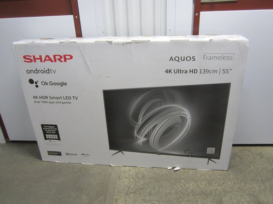 Helt ny Google Sharp 55" 4K UHD Google TV Modell: 55GL4460E