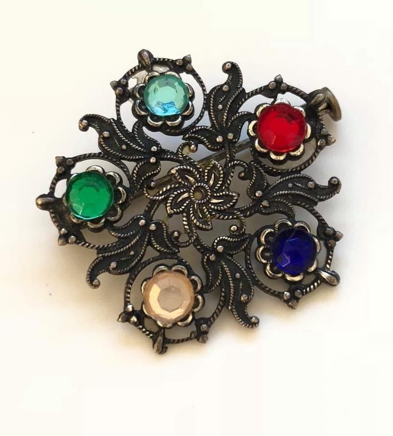 Vintage czech broche fra 1920-30erne