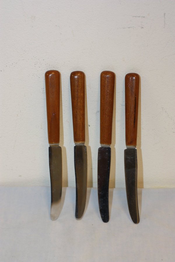 Gamla frukt knivat med teak handtag Retro