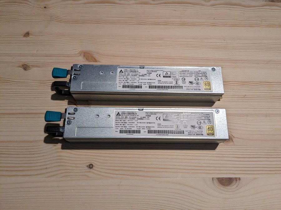 2x Delta Electronics 450W Power Supply dps-500wb-2C J14249-002