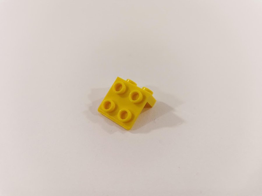 Lego - bracket - modifierad - 1x2 / 2x2 - part 44728 - gul