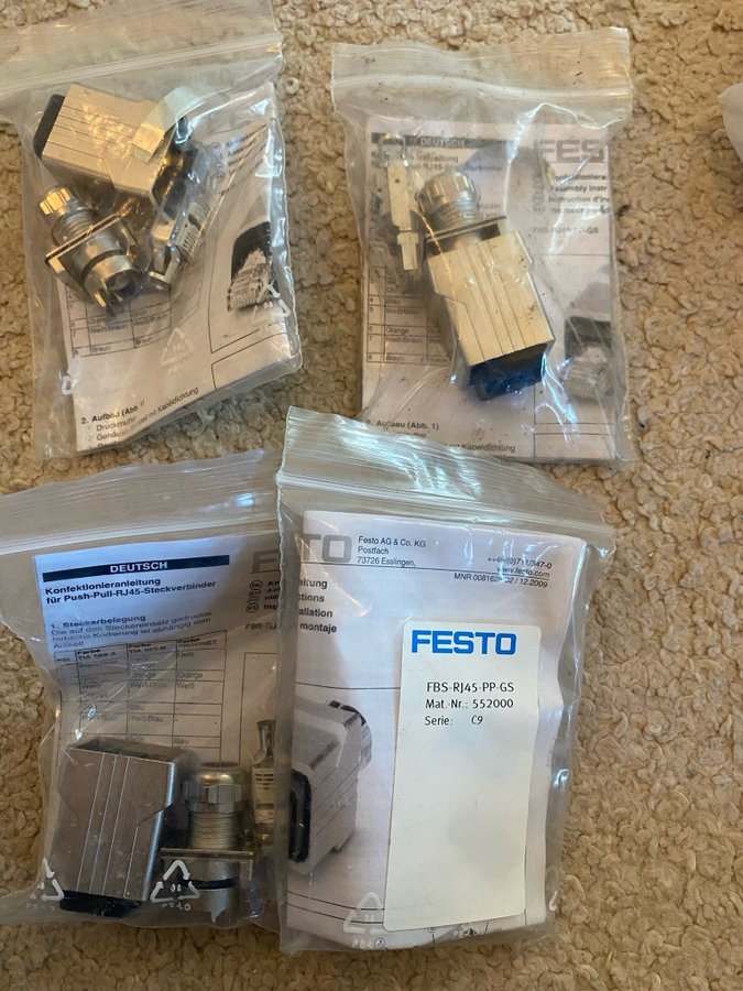 4stycken FESTO FBS-RJ45-PP-GS