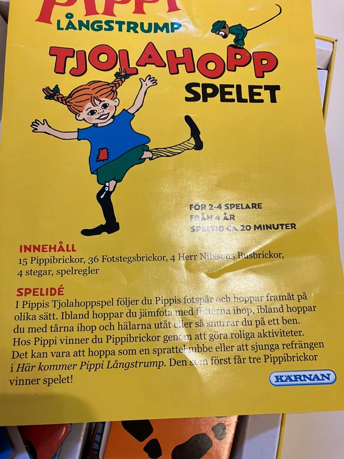 Pippi Långstrump Tjolahopp Spelet