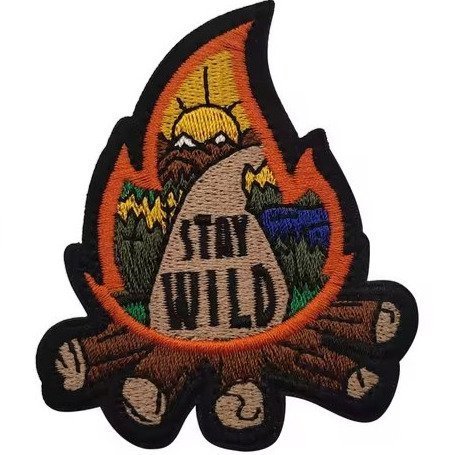 Stay Wild Embroidery Patch Velcro with Hook and Loop