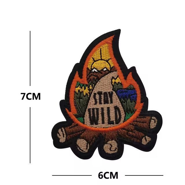 Stay Wild Embroidery Patch Velcro with Hook and Loop