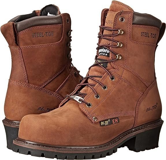 Ad Tec 9 Inch Logger Boots Insulated 100% Waterproof stålhätta huggarkänga jakt