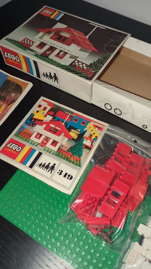 LEGO 349 - schweizisk stuga, swiss Chalet, från 1971, komplett  fint skick!