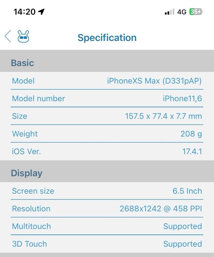 Iphone Xs Max 100% batteri