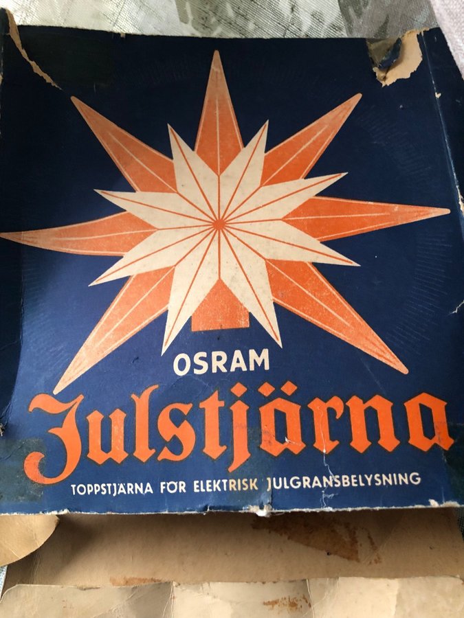 OSRAM gammal Julstjärna jul toppstjärna