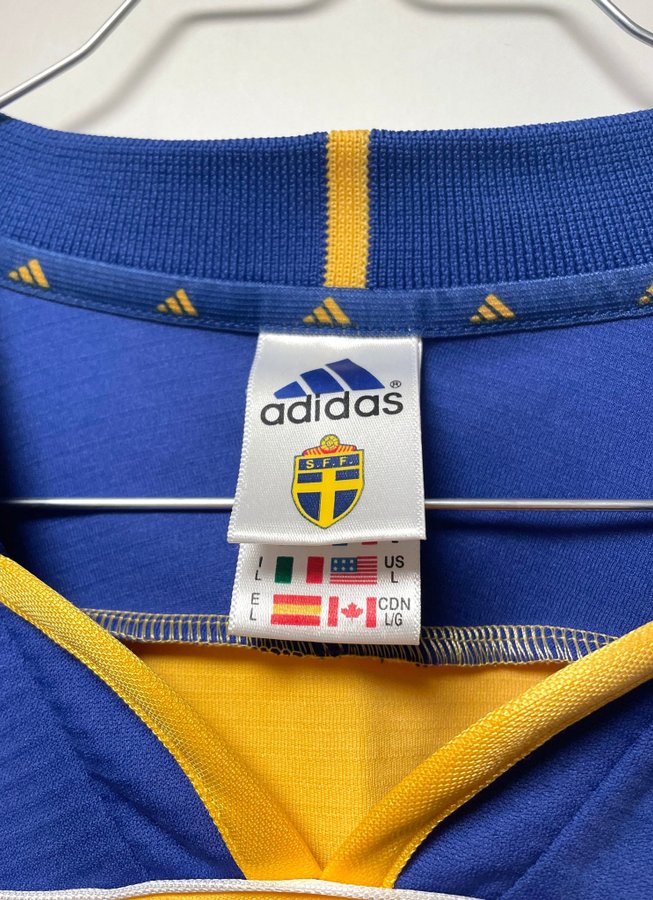 Rare Vintage Adidas Sweden National Football Team Jersey - Size L