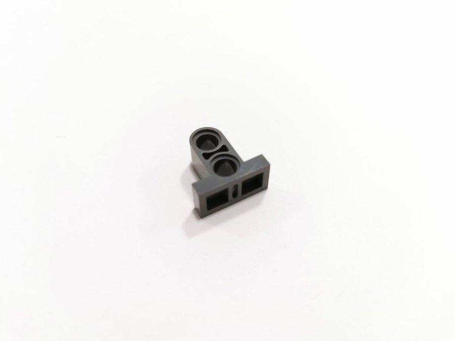 Lego - technic - modifierad - pin hål - 1x2 - part 32530 - mörkgrå (bluish)