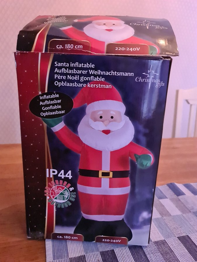 Uppblåsbar jultomte 180 cm