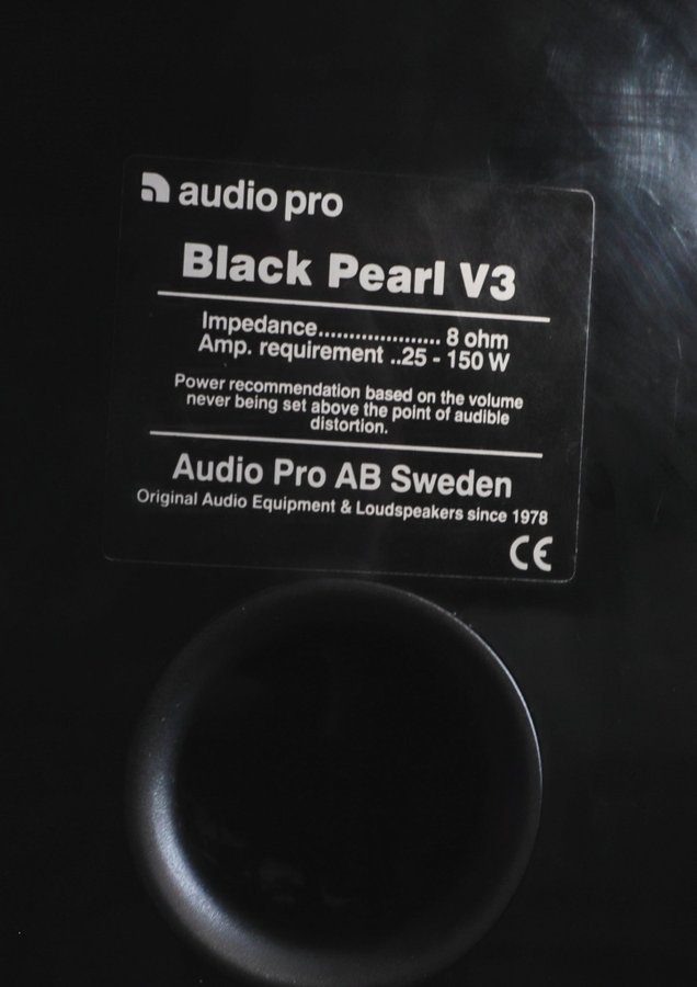 Audio Pro Black Pearl V3 Högtalare