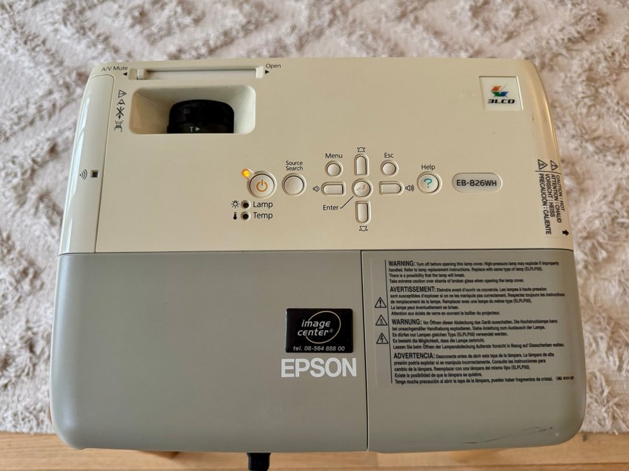 Epson Video Projector, Bärbar, 10% använd livslängd