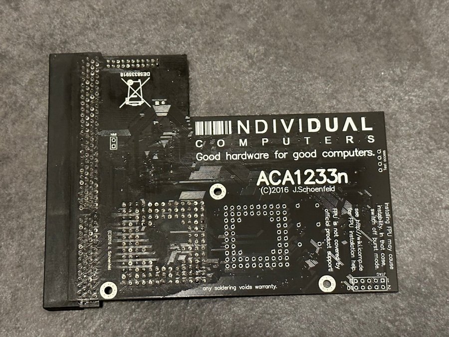 Amiga 1200 accelerator card ACA1233n 68030 minne cf disk 4 gb,cf adapter