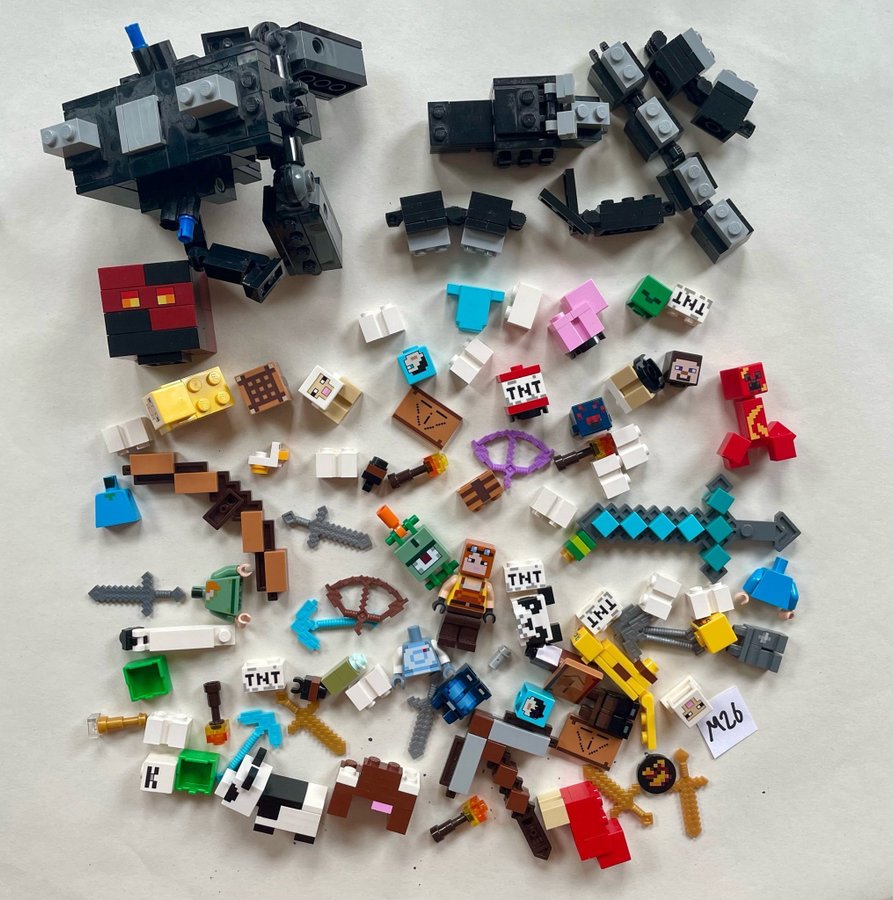 #M26 ÄKTA LEGO minecraft minifigurer gubbar figurer