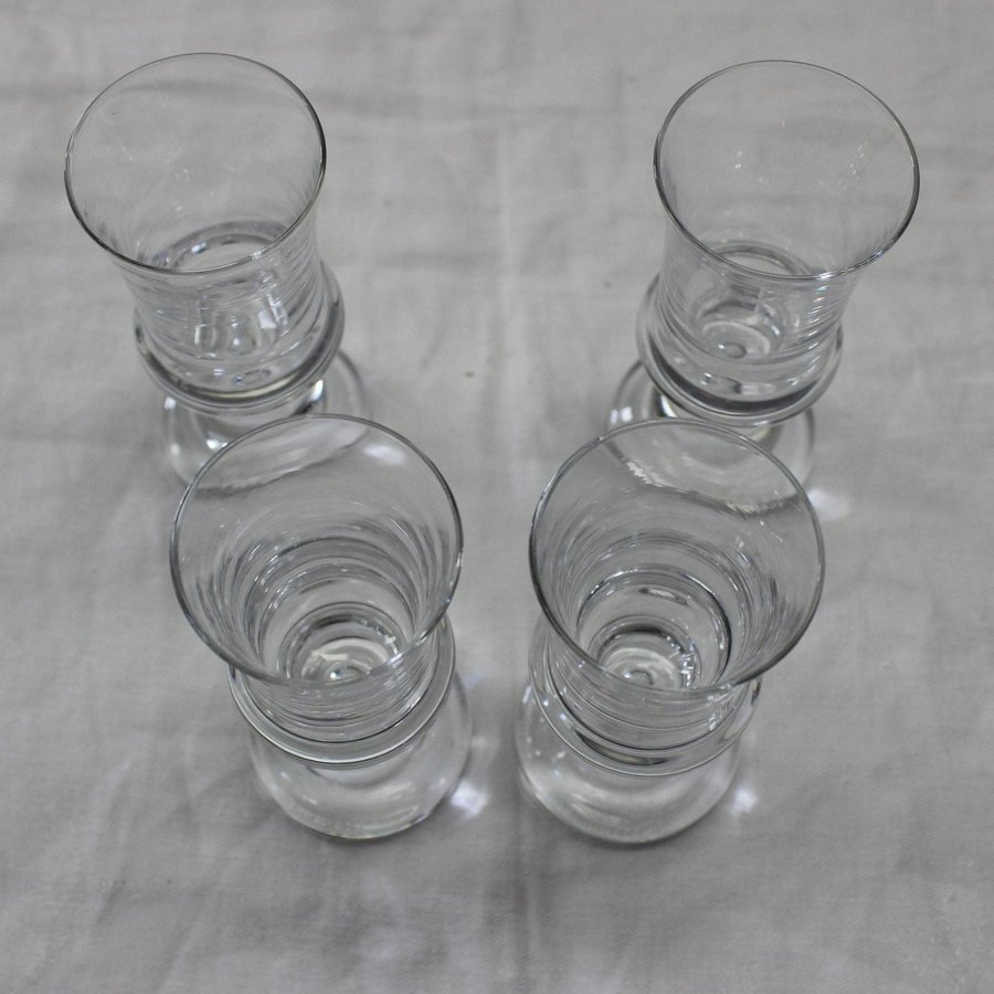 4 Snapsglas Spritglas 95 mm Iittala Tavastia Tapio Wirkkala Finland