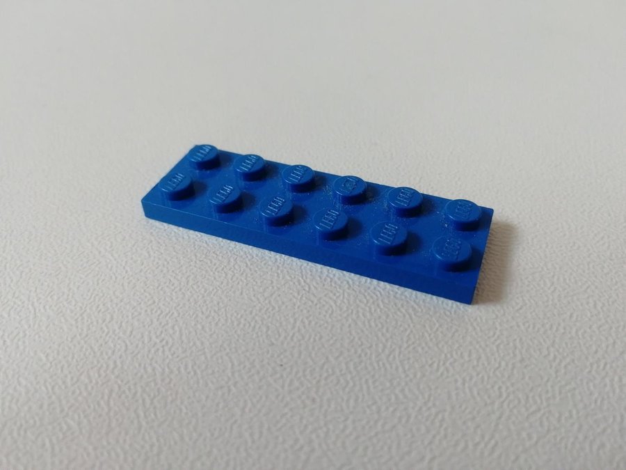 Lego - plate - platt - bas - 2x6 - part 3795 - blå