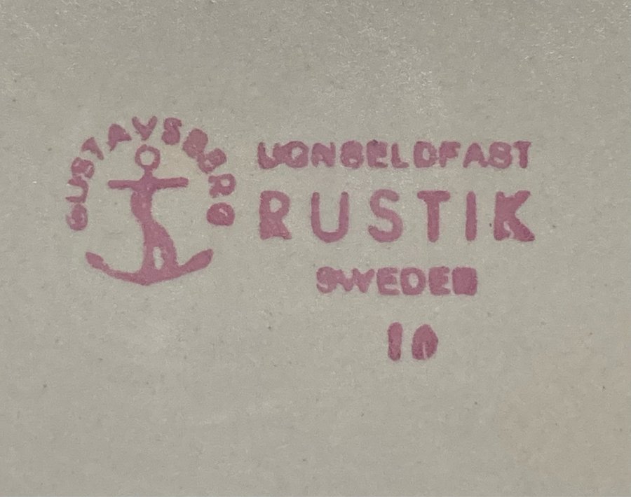 4st mattallrikar - Rustik, Gustavsberg, Britt-Louise Sundell