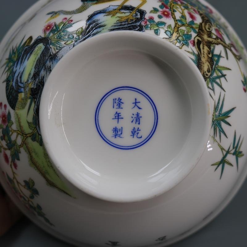 Qing Dynasty kiln open slice ice plumr handmade antique old goods,