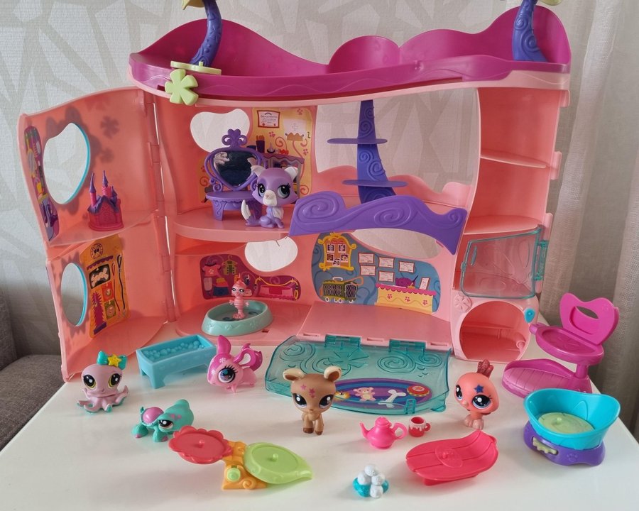 6 st My Littlest Pets med stort hus och många tillbehör